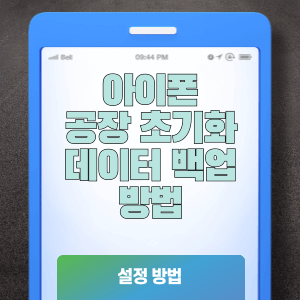 아이폰 공장 초기화