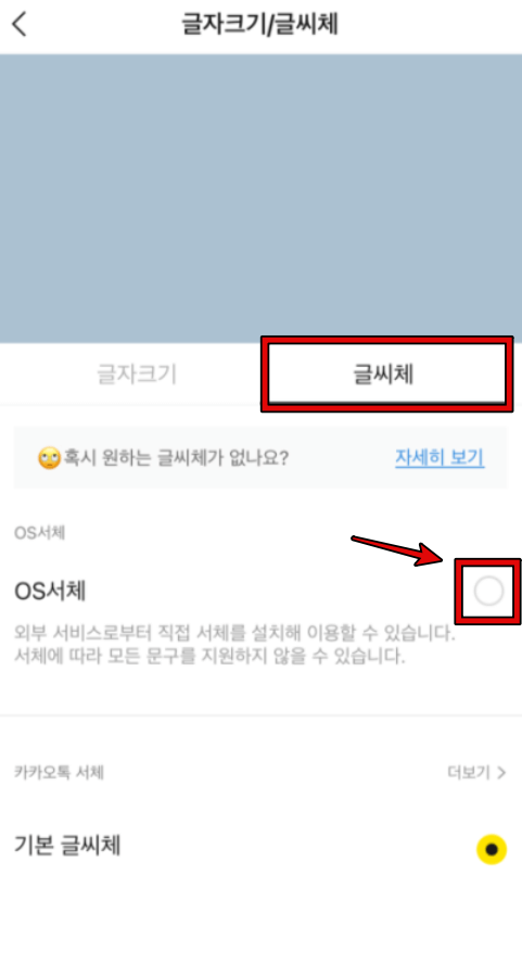 아이폰 카카오톡 폰트 바꾸는 방법 4
