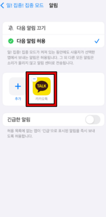 카카오톡만 허용하기 2
